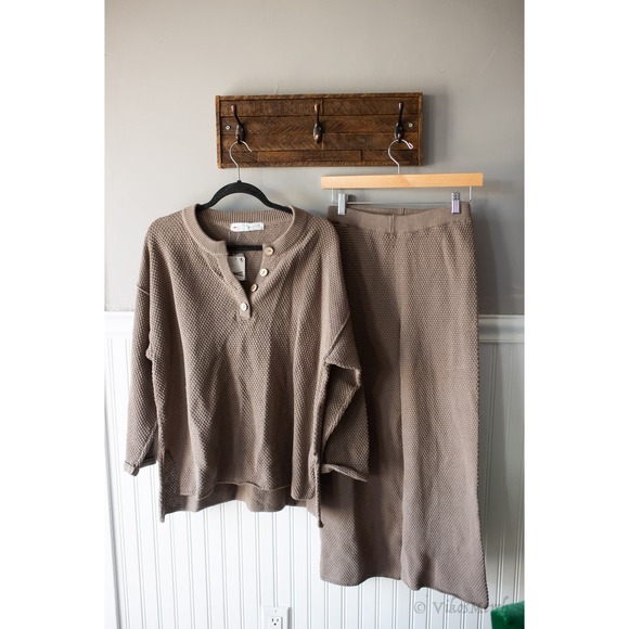 Free People Hailee Sweater Set XS Taupe NWT - Picture 2 of 4